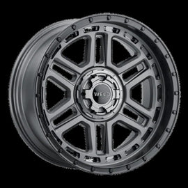 Weld Off-Road Crux 20x12in / 6x135 BP / ET -44 / 106.1mm Bore - Satin Gunmetal / Satin Black Wheel