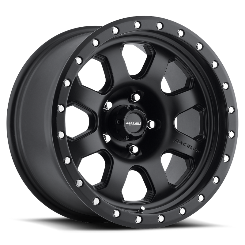 Raceline 929B Avenger 17x9in / 6x139.7 BP / 20mm Offset / 107.95mm Bore - Satin Black Wheel