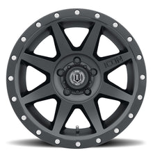 Load image into Gallery viewer, ICON Rebound 17x8.5 5x4.5 0mm Offset 4.75in BS 71.5mm Bore Satin Black Wheel