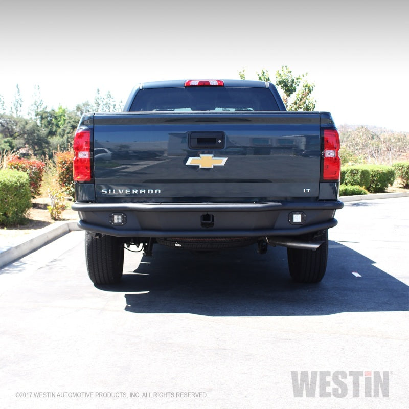 Westin 2016-2018 Chevrolet Silverado 1500 Outlaw Rear Bumper - Textured Black