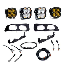 Load image into Gallery viewer, Baja Designs 2023+ Ford SD Squardon Pro/SAE 2.0 Dual Fog Pocket Kit Upfitter (SAE Fog) - Baja Amber