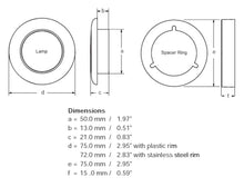 Load image into Gallery viewer, Hella Courtesy Lamp Rnd Red Md12 Ss Rim 2Xt