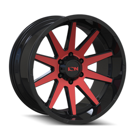 ION Type 143 20x9 / 8x170 BP / 18mm Offset / 125.2mm Hub Gloss Black/Red Machined Wheel
