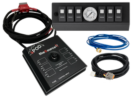 Spod 07-08 Jeep Wrangler JK SourceLT w/ Air Gauge and Blue LED Switch Panel