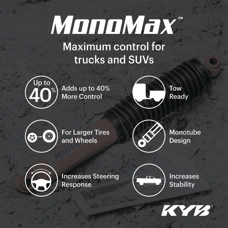 KYB 20-23 Jeep Gladiator (Exc. Heavy Duty Towing Package) MonoMax Gas Shock - Rear