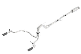 Borla 15-16 Ford F150 3.5L EcoBoost Ext. Cab Black Chrome CB Exhaust ATAK Single Split Rear Exit