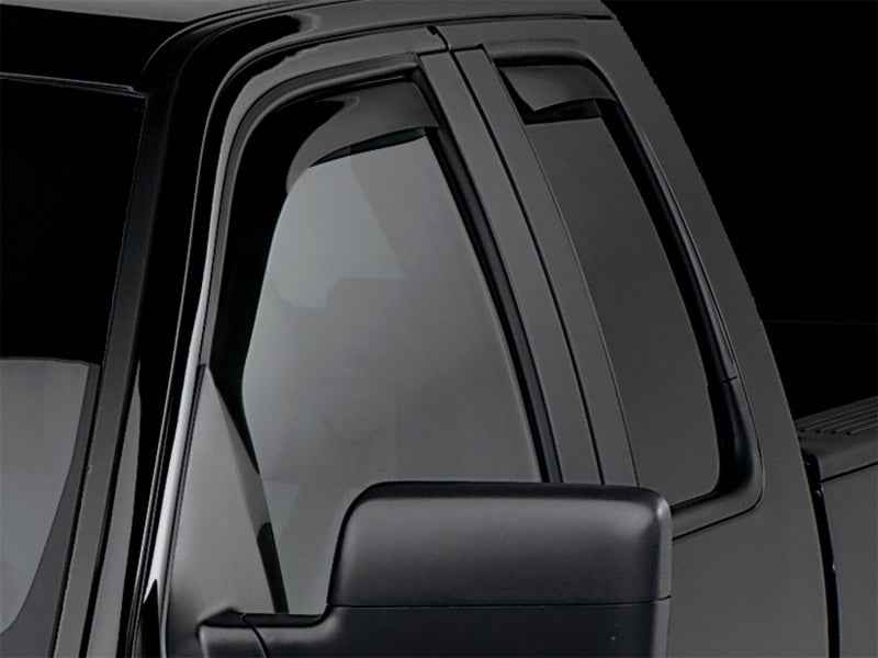 WeatherTech 04-08 Ford F150 Super Cab Front & Rear Side Window Deflectors - Dark Smoke