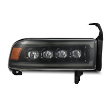 Load image into Gallery viewer, AlphaRex 94-01 RAM 1500 NOVA LED Proj Headlights Alpha-Blk w/Activ Light/Seq Signal/SB DRL