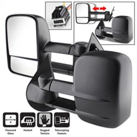 xTune Chevy Silverado 07-12 L&R Manual Extendable Power Heated Adjust Mirror MIR-CSIL07-PW-SET