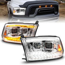 Load image into Gallery viewer, ANZO 09-18 Dodge Ram 1500/2500/3500 Proj HL Headlights Switchback + Sequential - Chrome Amber