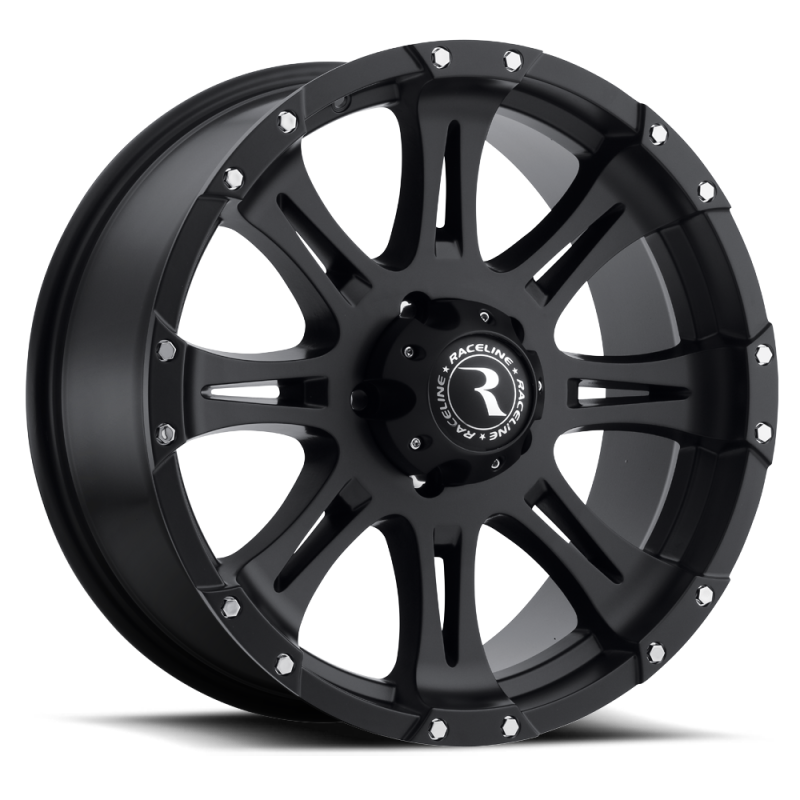 Raceline 981 Raptor 20x9in / 6x139.7 BP / 20mm Offset / 106.1mm Bore - Satin Black Wheel