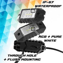 Load image into Gallery viewer, XK Glow RGBW 8pc Addressable LED Rock Light Kit