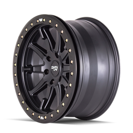 Dirty Life 9304 DT-2 17x9 / 5x127 BP / -12mm Offset / 78.1mm Hub Matte Black Wheel - Beadlock