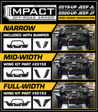 Load image into Gallery viewer, ICON 2018+ Jeep Wrangler JL / 2020+ JT Front Impact Bumper Mid Width Wings