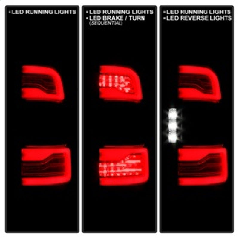 Spyder Apex 19-23 Dodge Ram 1500 (w/ Factory LED) LED Tail Light - Black (ALT-YD-DR19LEDT2-SEQ-BK)