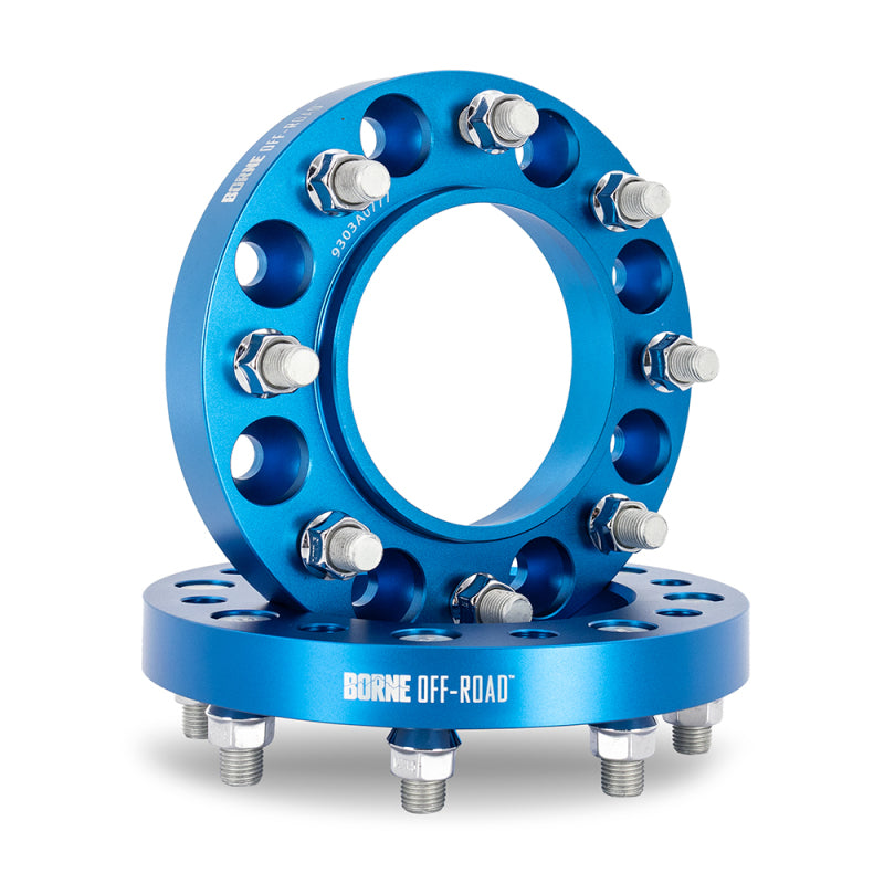 Mishimoto Borne Off-Road Wheel Spacers 8X165.1 121.3 45 M14 Blu