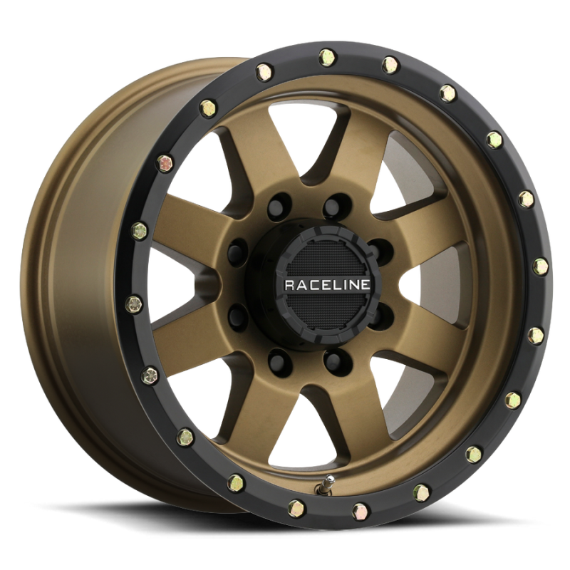 Raceline 935BZ Defender 18x9in / 6x139.7 BP / -12mm Offset / 107.95mm Bore - Bronze Wheel