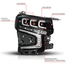 Load image into Gallery viewer, ANZO 21-23 Chevy Tahoe/Suburban LED Light Bar Style Headlights Black w/ Sequential DRL (Right Side)
