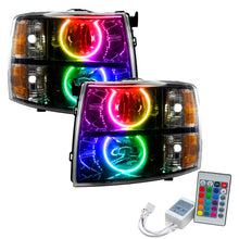 Load image into Gallery viewer, Oracle 07-13 Chevy Silverado SMD HL - Black - Round Style - ColorSHIFT w/ Simple Controller