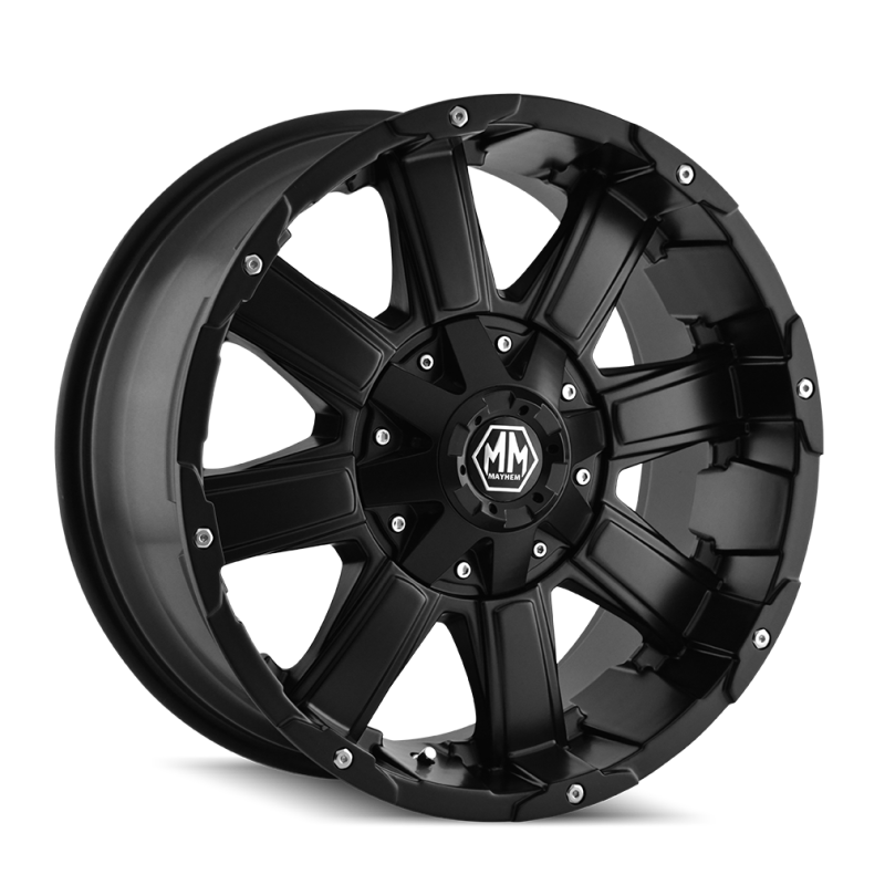 Mayhem 8030 Chaos 18x9 / 5x127 BP / 18mm Offset / 87mm Hub Matte Black Wheel