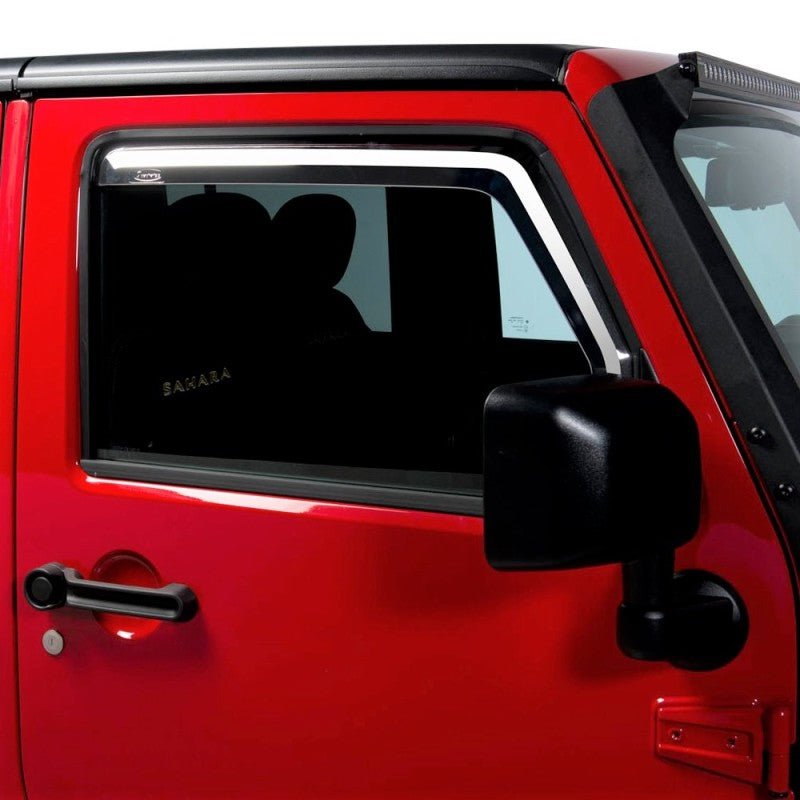 Putco 07-18 Jeep Wrangler JK - Front Only Element Chrome Window Visors