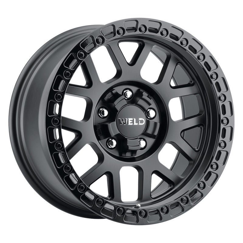 Weld Off-Road W104 17X9.0 Cinch 6X135 6X139.7 ET-12 BS4.50 Satin Black Gloss Black 106.1