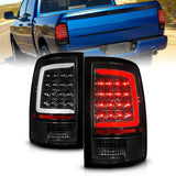 ANZO 09-18 Dodge Ram 1500 Full LED Tailights w/ Sequential Black Housing/Clear Lens