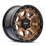 Mayhem 8306 Ridgeline 17x8.5 / 5x127 BP/ -6mm Offset / 78.1mm Hub Satin Bronze/Black Lip Wheel