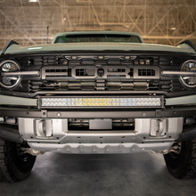 Load image into Gallery viewer, Cali Raised 2021+ Ford Raptor Bumper Light Bar Mounting Kit - 5D Optic Osram 32In DualRow Bar Spot