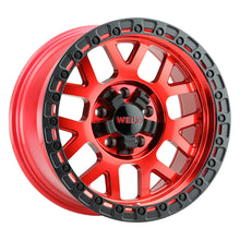 Load image into Gallery viewer, Weld Off-Road W133 17X9 Cinch 5X114.3 5X127 ET-12 BS4.50 Candy Red / Satin Black Ring 78.1