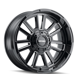 Mayhem 8115 Apollo 20x9 / 8x165.1 BP / 18mm Offset / 125.2mm Hub Black w/ Milled Spokes Wheel