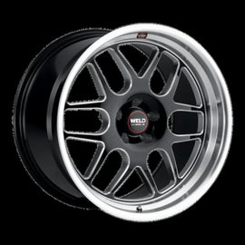 Weld Solana 22x10.5 / 5x139.7 BP / ET13 / 87.1mm Bore - Gloss Black MIL DIA Wheel