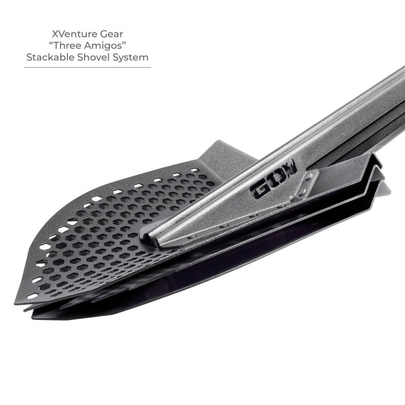 Go Rhino Xventure Gear Sharktooth Stackable Shovel - Textured Black