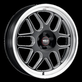 Weld Solana Drag 20x5 / 6x135 BP / ET-19 / 87.1mm Bore - Gloss Black MIL DIA Wheel