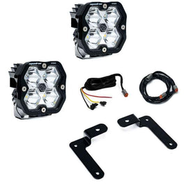Baja Designs 18-25 Jeep JL/JT / 20-25 Gladiator Squadron Pro 2.0 A-Pillar Pro Kit UP (Spot) - Clear