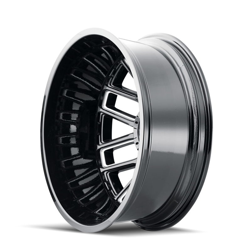 Mayhem 8107D Cogent Dually 20x8.25/8x170 BP/-192mm Offset/124.9mm Hub Black w/ Milled Spokes Wheel