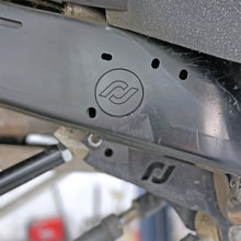 Load image into Gallery viewer, RockJock JL/JT Frame Rail Plugs Frame Behind Front Axle Centerline CNC Machined Black Delrin