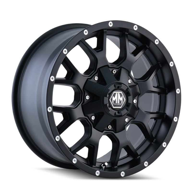 Mayhem 8015 Warrior 20x9 / 5x150 BP / 0mm Offset / 110mm Hub Matte Black Wheel