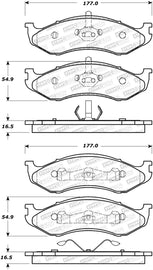 StopTech 92-01 Jeep Cherokee Street Performance Front Brake Pads