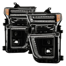 Load image into Gallery viewer, Spyder 20-23 Chevy Silverado 2500/3500 Proj Headlights - LED DRL - Black PRO-YD-CSHD20SI-SEQ-BK