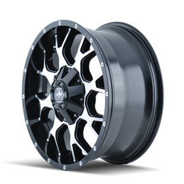 Mayhem 8015 Warrior 20x10 / 6x135 BP / -25mm Offset / 106mm Hub Black/Machined Face Wheel