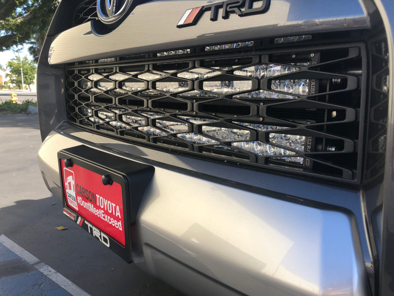 Cali Raised 14-24 Toyota 4Runner 32In Hidden Grille LED Light Bar Brackets - No Switch/Light Bars