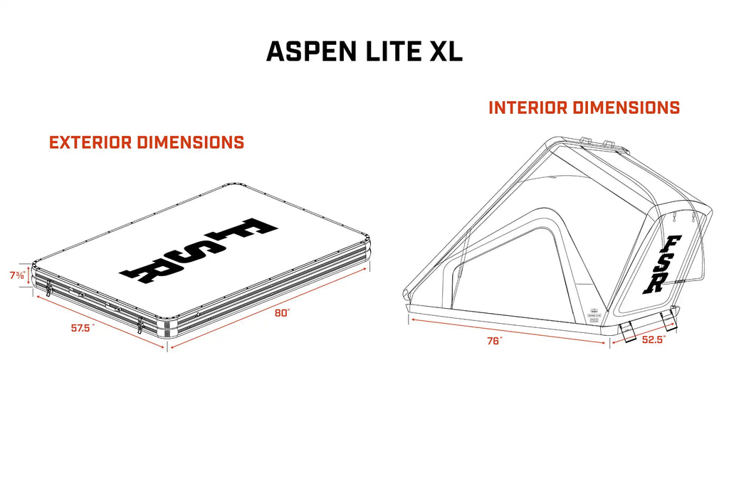 Free Spirit Recreation Aspen Lite XL V3 - Rooftop Tent
