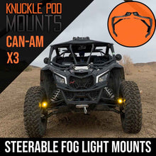Load image into Gallery viewer, Can Am Maverick X3 Steerable Knuckle Pod Light Mounts (2017-2022)
