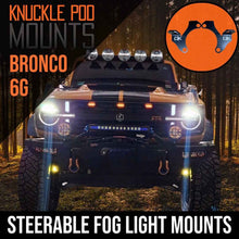 Load image into Gallery viewer, Ford Bronco Steerable Knuckle Pod Light Mounts (2021+)
