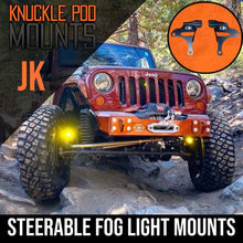 Load image into Gallery viewer, Jeep JK Steerable Knuckle Pod Light Mounts (2007-2018 Wrangler)