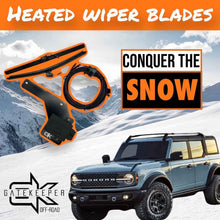 Load image into Gallery viewer, 2021-2023+ Ford Bronco Heated Wiper Blades with Installation Brackets