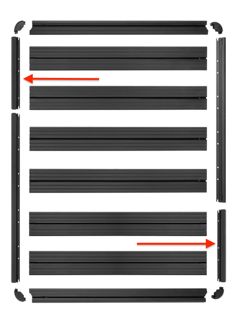 RIVAL Aluminum No-Drill Roof Rack 2018-2025 Jeep Wrangler JL 4-Door | 2020-2025 Jeep Gladiator