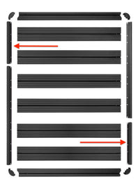 RIVAL Aluminum No-Drill Roof Rack 2018-2025 Jeep Wrangler JL 4-Door | 2020-2025 Jeep Gladiator