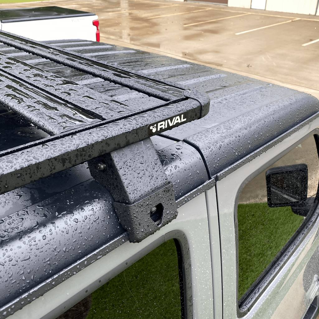 RIVAL Aluminum No-Drill Roof Rack 2018-2025 Jeep Wrangler JL 4-Door | 2020-2025 Jeep Gladiator
